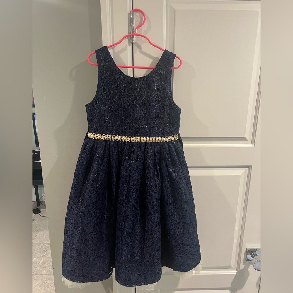 Girls formal navy dress size 10 American Princesses